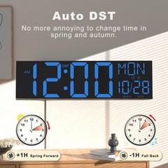 JALL 30″ Large Digital Wall Mount Clock with Remote Control, Alarm