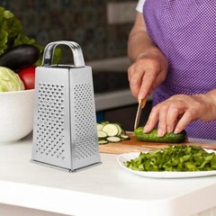 Kitchen Stainless Steel 4-Sided Box Food Grater Vegetable Cheese Slicer Shredder