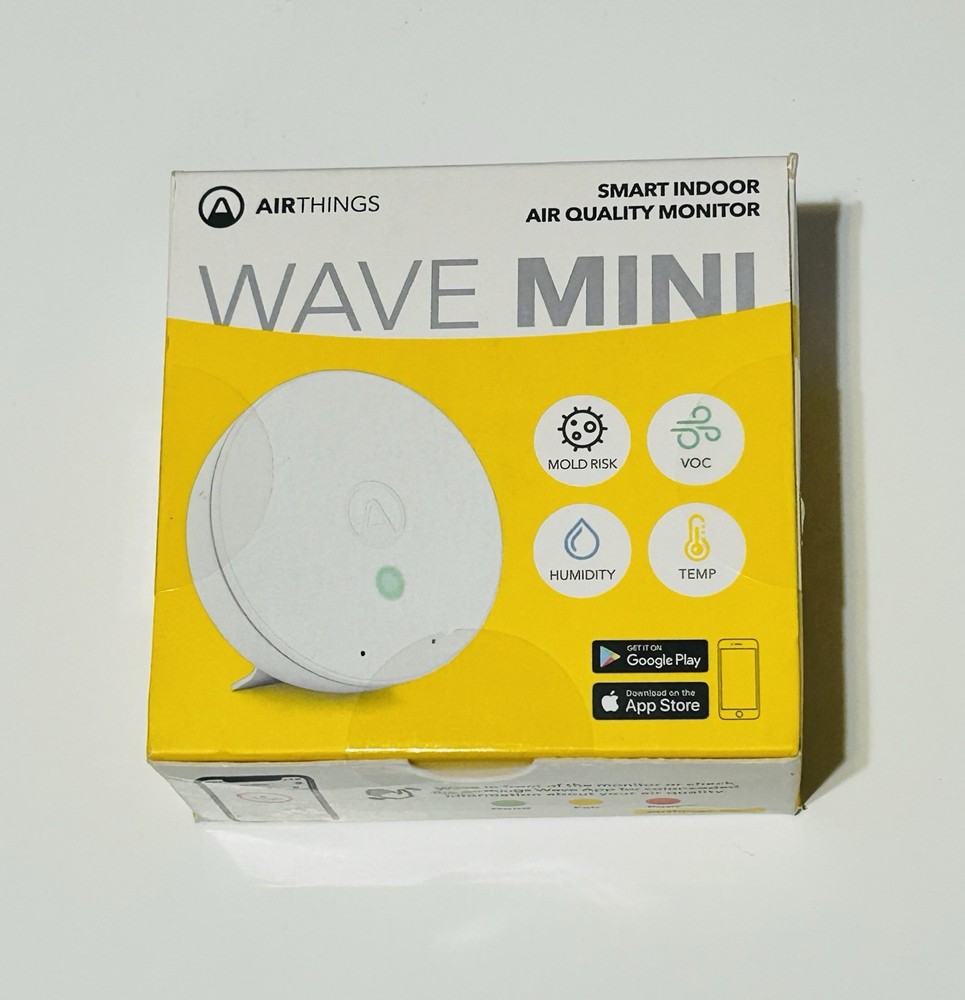 Airthings-292 Wave Mini – Indoor Air Quality – Chemicals (TVOCs), Humidity, Temp