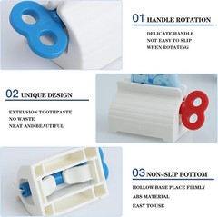 Toothpaste Squeezer Bathroom Tube Easy Stand Dispenser Rolling Holder Seat Lot