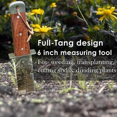 SHALL Hori Hori Garden Knife,7” Stainless Steel Blade,Digging,Weeding, Planting