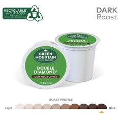 Green Mountain Coffee Double Diamond, K-Cup pods, Dark Roast Coffee, 24 Count