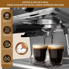 Espresso Machine with Grinder 20 Bar Espresso Coffee Maker Latte w/Milk Frother