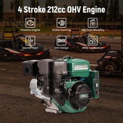 Electric Start Gas Engine Motor 212cc 4-Stroke 7HP Horizontal Water Pump