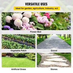 6′ x 300′ Woven Ground Cover Landscape Fabric 3.2-ounce Weed Barrier~H