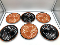 Melamine 6.5in Halloween Orange & Black Bug Plate Set of 6 BB02B29022