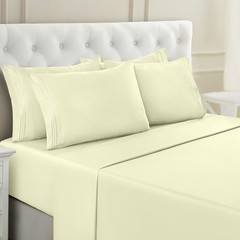 1800 Series 6 Piece Bed Sheet Set Soft Deep Pocket Twin King Queen Full Sheets