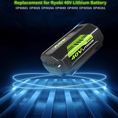 For RYOBI 40V Lithium-Ion 4Ah High Capacity Battery OP40404VNM Battery /Charger