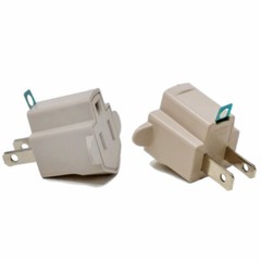 5 Pieces Electrical Grounding Adapter 3 Prong to 2 Prong Plug AC ETL Listed 125V