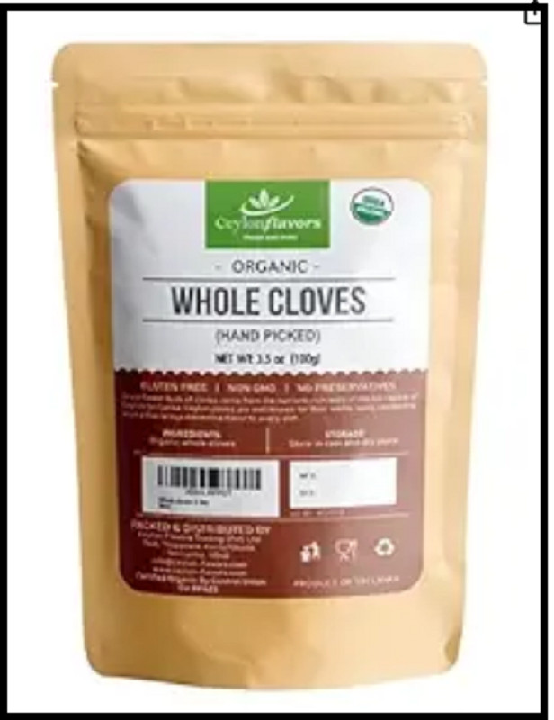 Ceylon Flavors Organic Premium Hand Picked Whole Cloves 3.5