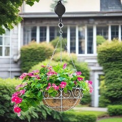Gardening Plant Hooks Retractable Elevating Hanging Basket Bird Cage Bird