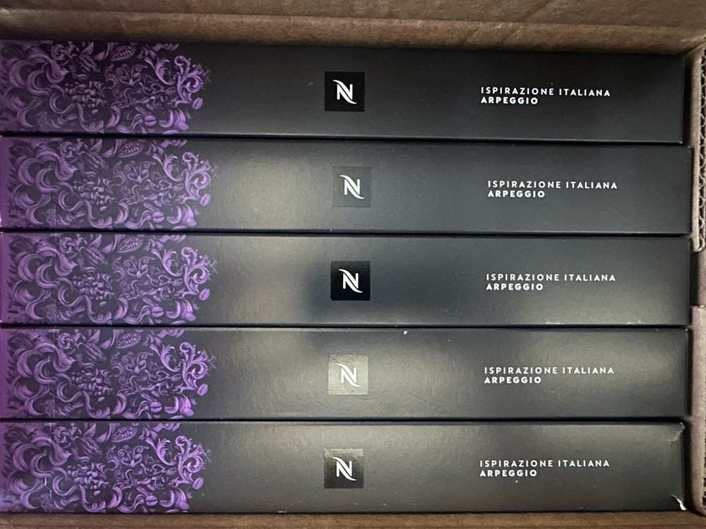 50 Pack Nespresso Capsules Original Arpeggio Dark Roast Coffee