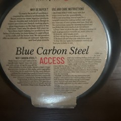 De Buyer Blue Carbon Steel Non-Stick Oven Safe Fry Pan 2mm Thick 10.25” Black