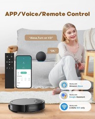 3in1 Robot Vacuum and Mop Combo 5000Pa Suction，Works with 2.4G WiFi/App/Remote