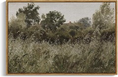 Classic 24×36 Framed Canvas Art – Waterproof Vintage Field Decor for any Room
