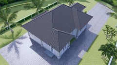 33×54 feet House Plan 10×16 meter 3 Beds 4 Baths Hip Roof PDF & (A4 Hard Copy)