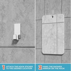 Shower Mirror Fogless, 7.8In x 9.8In Fogless Mirror for Shower, Shower Mirror