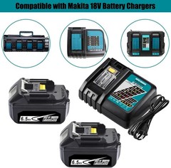 18V Battery and Charger For Makita 6.5Ah Lithium-Ion BL1830 BL1850 BL1860 BL1840