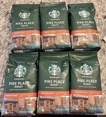 6 Bag PIKE place Starbucks Ground 18oz Bags Coffee Medium Roast Lot 6.72 LB LOT
