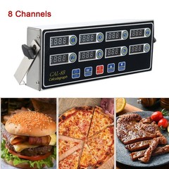 AC 110V Commercial 8 Channel Digital Kitchen Timer Deep Fryer Timer Food Cooking