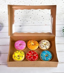 Luxury 12x8x2.5 inch Window Bakery Boxes – 8 Pack for Perfect Treat Presentation