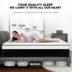 12/14 Inch Mattress Twin Full Queen King Bed Size Mattresses Medium Firm 7-Zone