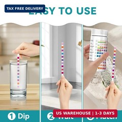 Heavy Metals Water Test Strips (100 Strips) -10in1 Home Water Testing Kit for Ir