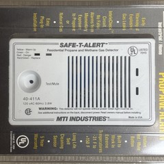Safe-T-Alert 40-411A RV Propane Gas Alarm Detector Replacement MTI New Sealed
