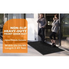 Commercial Entrance Door Mat Heavy Duty Floor Mats Industrial Non Slip Rug Black