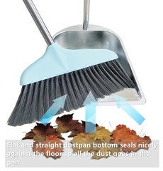 Upright Dust Pan, 33.5×10.7×10.3in Stainless Steel Dustpan Long Handle