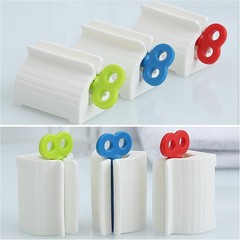 Toothpaste Squeezer Bathroom Tube Easy Stand Dispenser Rolling Holder Seat Lot