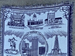 Tulsa Oklahoma Woven Cotton Blanket Throw ORAL ROBERTS PHILBROOK UNIVERSITY