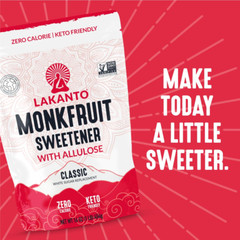 Classic Monk Fruit Sweetener with Allulose, White Sugar Substitute from Monk Fru