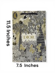 New Christian Dior CD Luxury Print Small Shopping Gift Bag 11.5” x 7.5”x 3”