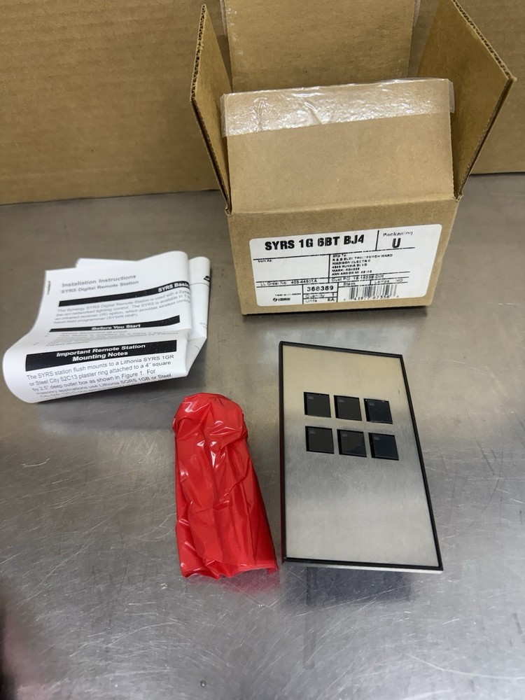 Lithonia Lighting Control SYRS 1G 6BT BJ4 Digital Remote Station 6 Button New