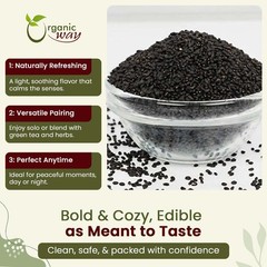 Organic Way Edible Basil Seeds | Kosher Certified Origin Albania (1/4 lbs 4 Oz)