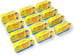 12 PACK Threeline COD Liver In Own Oil Made in Iceland Печень Трески Icelandic