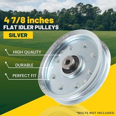 Easy Install 2-Pack 4 7/8″ Aluminum Idler Pulleys – Compatible with OEM Parts
