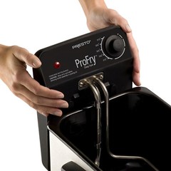National Presto Stainless Steel Pro Fry Immersion Element Deep Fryer, Silver