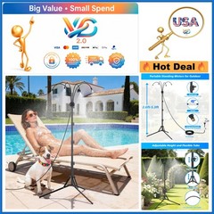 Outdoor Standing Misting System 26.5FT Patio Pool Garden Cooler Adjustable
