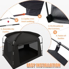 Indoor Privacy Tent Portable Bed Blackout Sleeping Space Canopy for Kids Adults