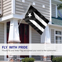 Anley Fly Breeze 3×5 Ft Puerto Rico Black Flag – Puerto Rican Flags Polyester