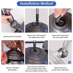 Replacement V-Ball Wheel High Torque Vacuum Cleaner Head for Dyson 100W V10 V11