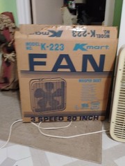 Box Fan Vintage Lakewood 20″ MCM Kmart Metal 3rd Gen Plastic D Blade 3 Speed