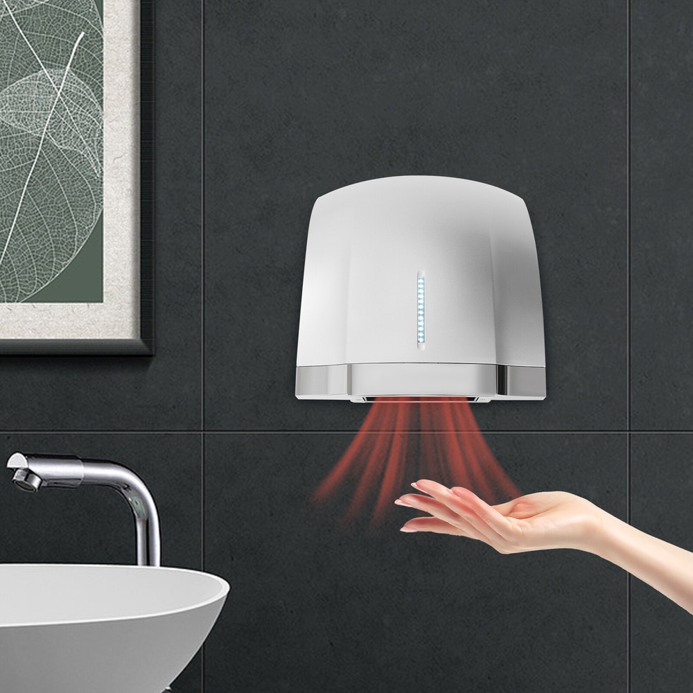 9.45*9.06*9.45in 1800W Silver Commercial/ Household Auto Hand Dryer Wall Mounted