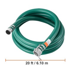 Suction Hose 2 in x 20 ft Green High Quality Hose Complete Fittings