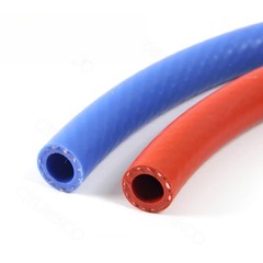 Red / Blue Silicone Braided Hose Tube Reinforced – Water Oil Fuel High Temp 300℃