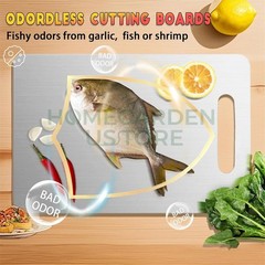 Titanium Cutting Board 100% Pure Non-Stick Double-Sided 11×15.5″ in for Kitchen