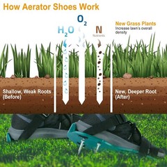 1 Pair Lawn Aerator Shoes Heavy Duty Grass Aerating Spike Sandal Aerator Shoes