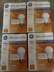 GE – 40 Watt (uses 29 w) – Soft White – Light Bulbs – 4Packs/16 Bulbs